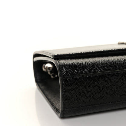 Saint Laurent Grain De Poudre Medium Classic Monogram Kate Tassel Satchel Black 6 of 9