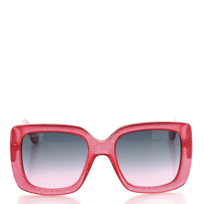 Gucci Acetate Square Frame Glitter GG0141S Sunglasses Pink 2 of 8