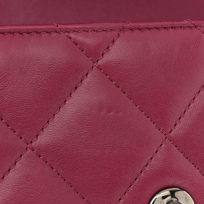 Chanel Lambskin Quilted Medium Trendy CC Flap Dual Handle Bag Dark Pink 12 of 16