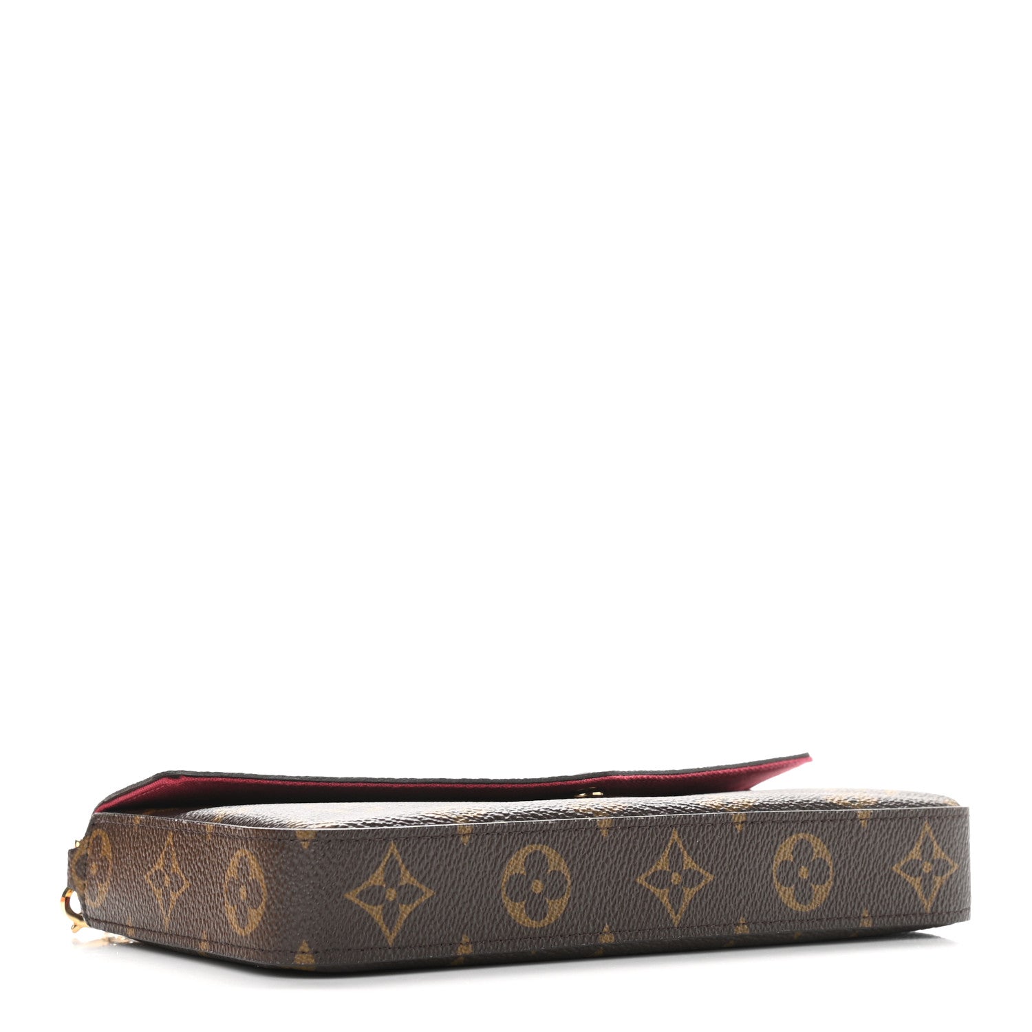 Louis Vuitton Monogram Pochette Felicie Chain Wallet Fuchsia 5 of 11