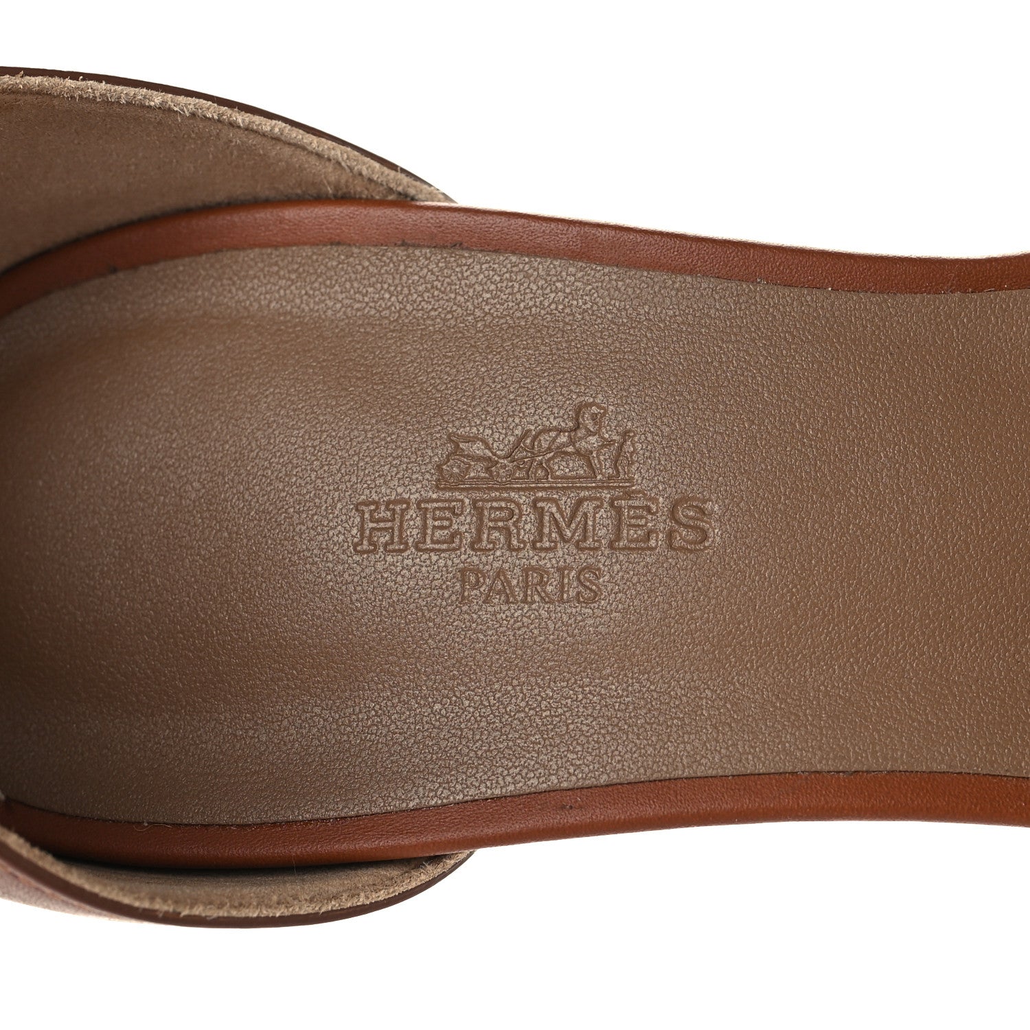 Hermes Calfskin Legend Wedge Sandals 38 Gold 9 of 9