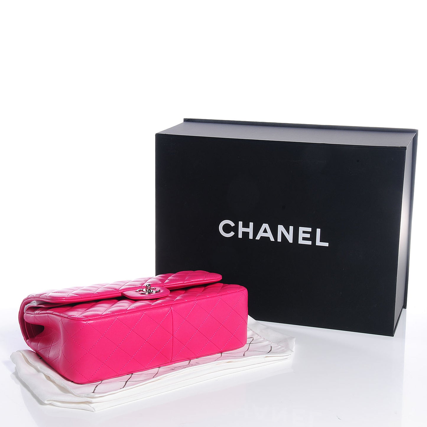 Lambskin Jumbo Double Flap Pink