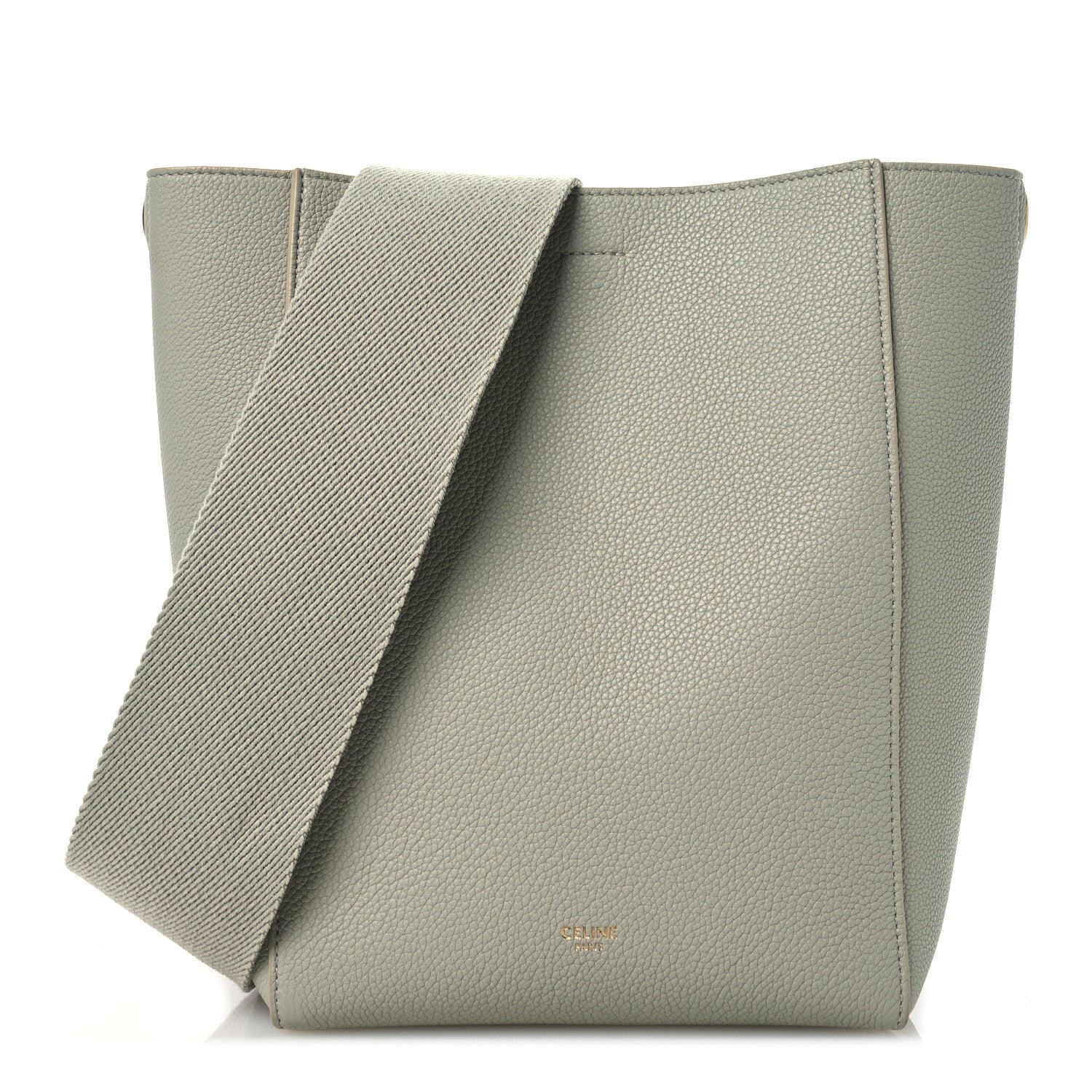 Celine Soft Grained Calfskin Small Sangle Bucket Bag Grey 1 of 12