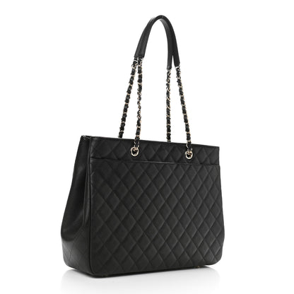 Chanel Caviar Quilted Large Shopping Tote Black 3 of 11