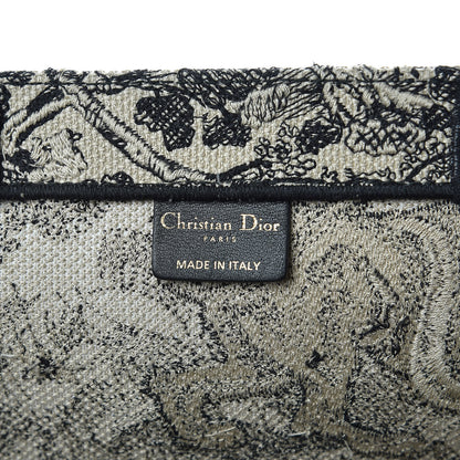 Christian Dior Canvas Embroidered Large Dioriviera Toile De Jouy Book Tote Black 6 of 12
