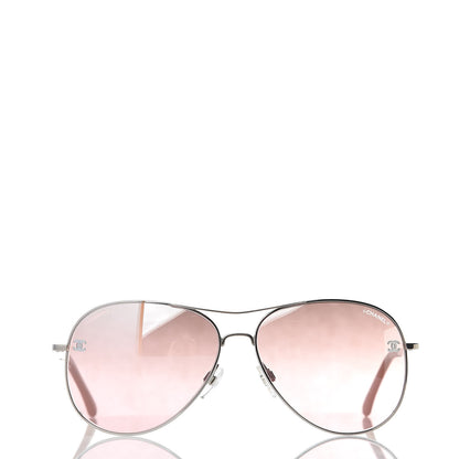 Chanel CC Aviator Sunglasses 4189-T-Q Pink 2 of 8