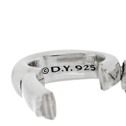 David Yurman Sterling Silver Diamond Onyx Mother of Pearl 32mm Elements Disc Pendant 4 of 4