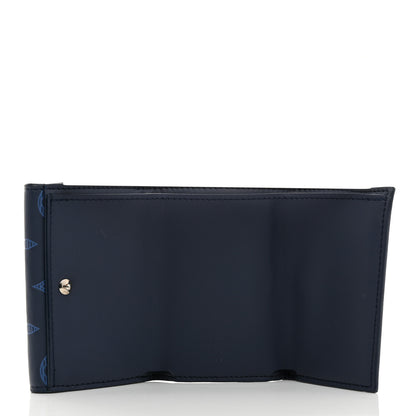 Louis Vuitton Calfskin Monogram Shadow Discovery Compact Wallet Navy 5 of 6
