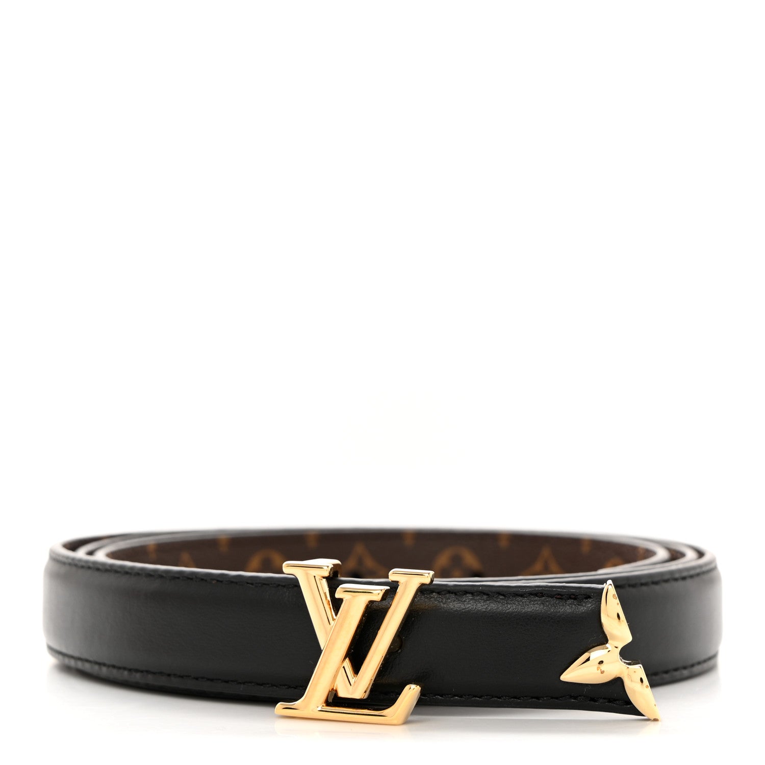 Louis Vuitton Monogram 20mm Pretty Reversible Belt 80/32 Black 1 of 7