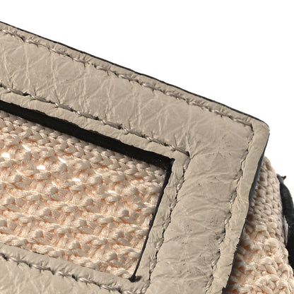 Fendi Ribbon Vitello King Logo Regolabile Woven Adjustable Strap You Beige 7 of 9