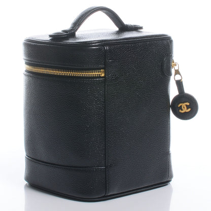 Chanel Caviar Cosmetic Vanity Bag Black 3 of 9