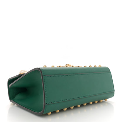 Gucci Calfskin Studded Small Padlock Shoulder Bag Emerald 4 of 13