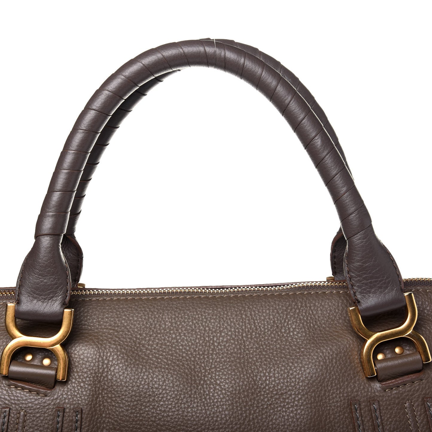 Calfskin Large Marcie Satchel Nut