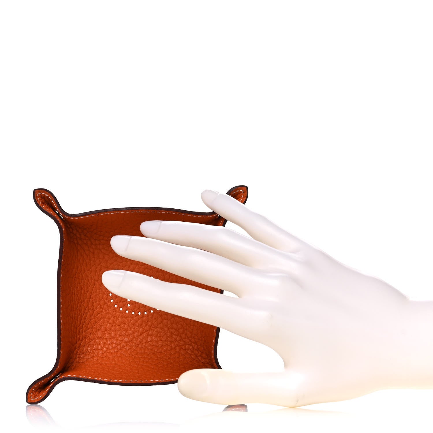 Hermes Taurillon Clemence Mises et Relances Change Tray Fauve 2 of 8