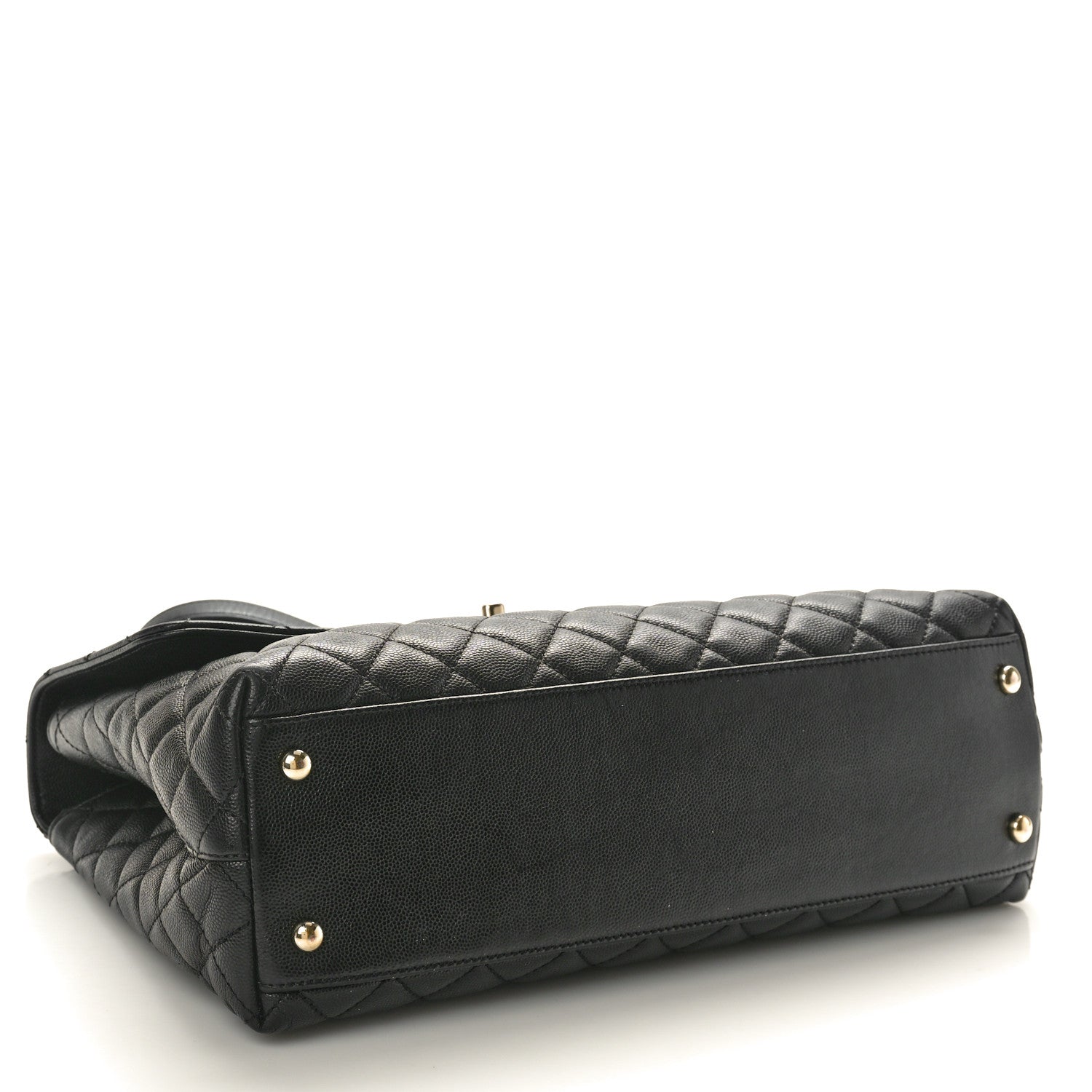 Chanel Caviar Quilted Medium Coco Handle Flap Black 4 of 10