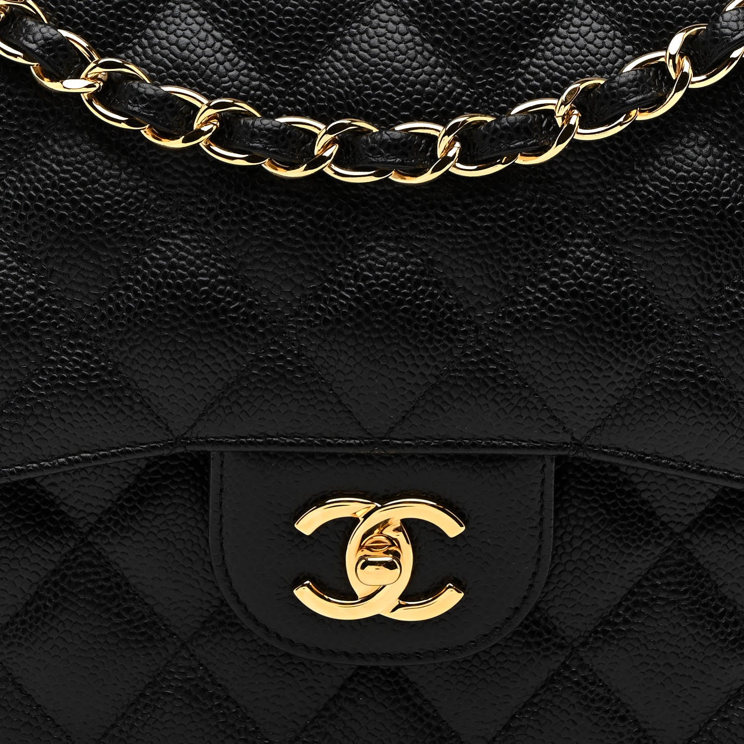 Chanel Caviar Quilted Jumbo Double Flap Black 8 of 10