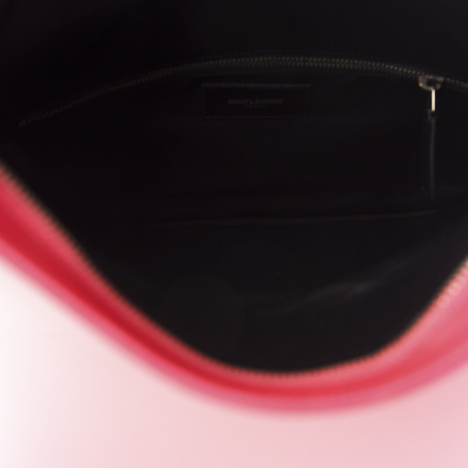 Saint Laurent Smooth Calfskin Letters Fold-Over Clutch Fuchsia 5 of 10