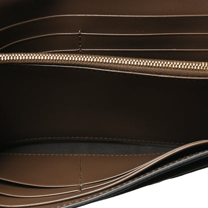 Fendi Vitello Soft F is Fendi Bi-Color FF 1974 Embossed Continental Envelope Wallet On Chain Maya Black 6 of 8