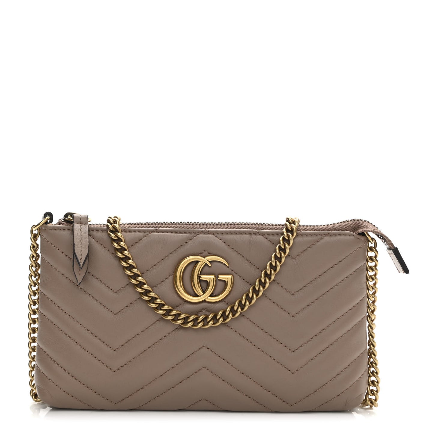 Calfskin Matelasse Mini GG Marmont Chain Bag Porcelain Rose