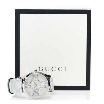 Gucci Stainless Steel Calfskin 38mm G-Timeless GG Hologram Quartz Watch 5 of 5