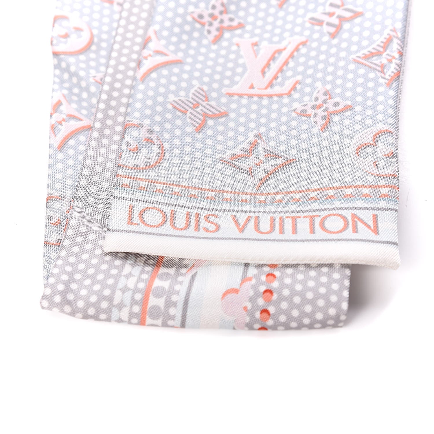 Louis Vuitton Silk Monodots Bandeau Light Blue 3 of 3