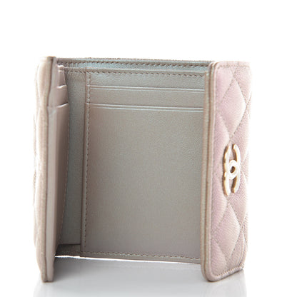 Chanel Iridescent Caviar Quilted Small Flap Wallet Beige 5 of 9