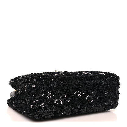 Chanel Sequin Nano Kelly Shopper Black 4 of 10