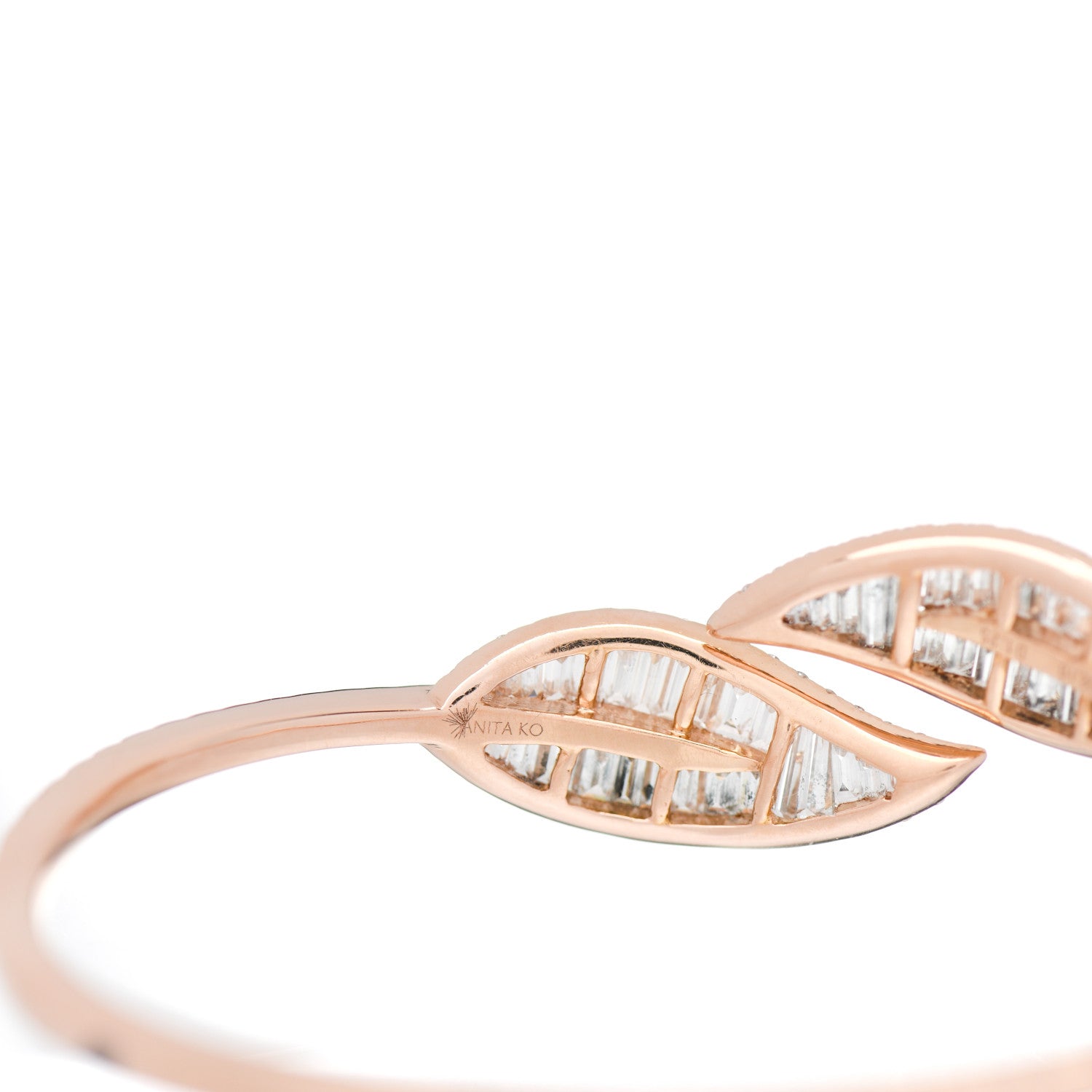 Anita Ko 18K Rose Gold Diamond Classic Leaf Bracelet 3 of 4