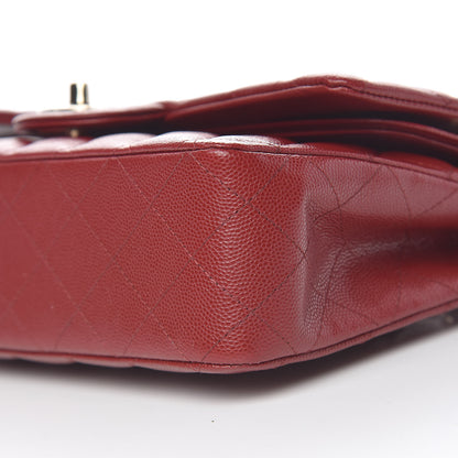 Chanel Caviar Quilted Medium Double Flap Dark Red 13 of 13
