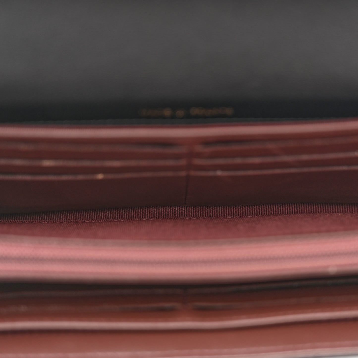 Lambskin Quilted Large Gusset Flap Wallet Black