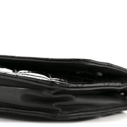 Chanel Patent Quilted Wallet On Chain WOC Black 11 of 13