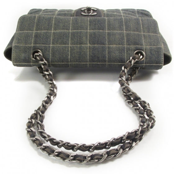 Chanel Denim Square Quilted Flap Bag 5 of 12