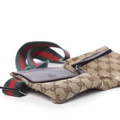 Gucci GG Monogram Double Pocket Belt Bag Dark Brown 8 of 10