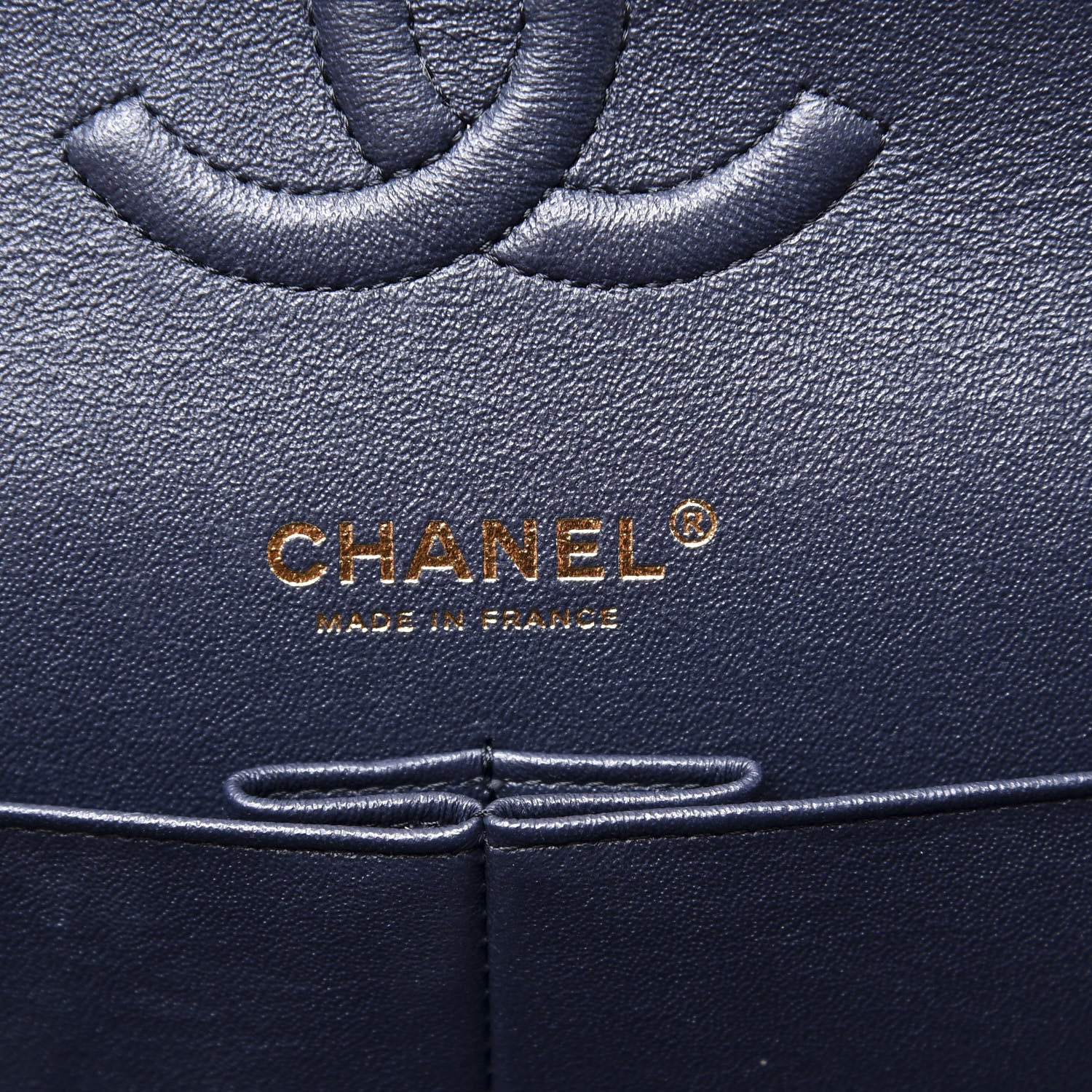 Chanel Caviar Quilted Medium Double Flap Navy 5 of 10