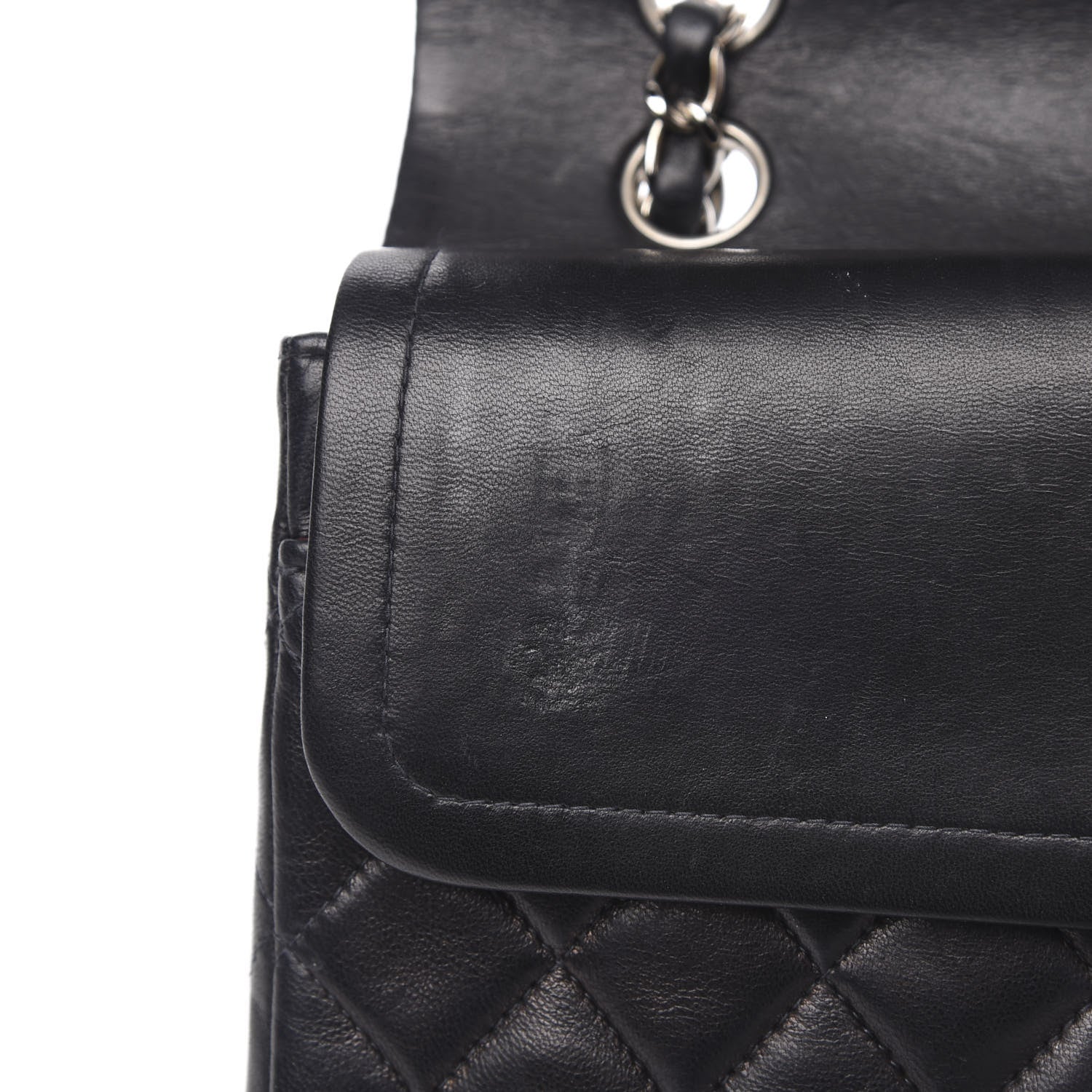 Chanel Lambskin Quilted Medium Double Flap Black 14 of 16