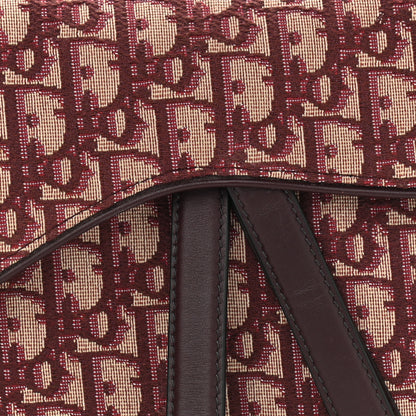 Christian Dior Oblique Saddle Bag Burgundy 12 of 13