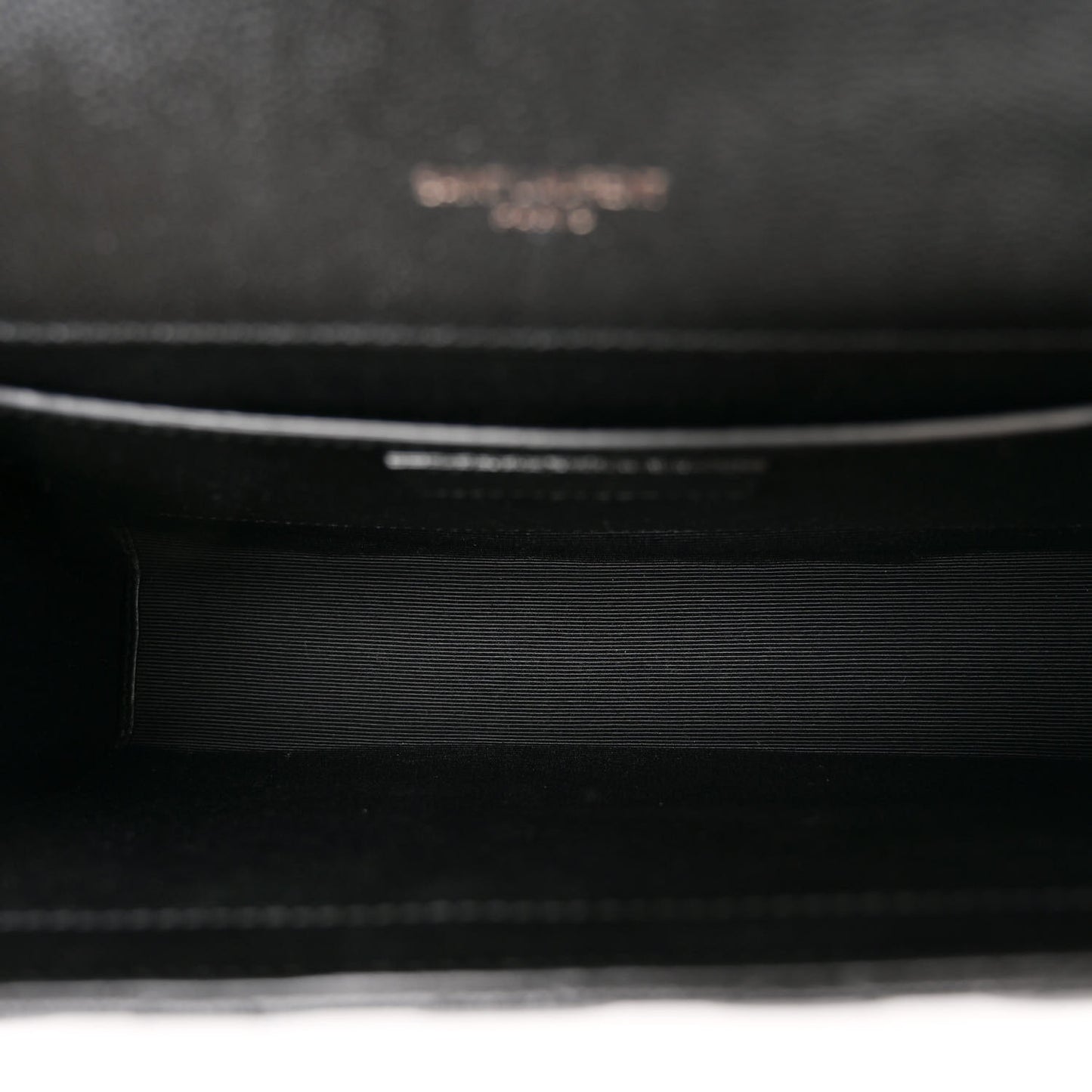 Grain De Poudre Textured Mixed Matelasse Triquilt Medium Monogram Monochrome Satchel Black