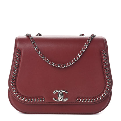 Chanel Calfskin Braided Medium Chic Flap Burgundy 1 of 10