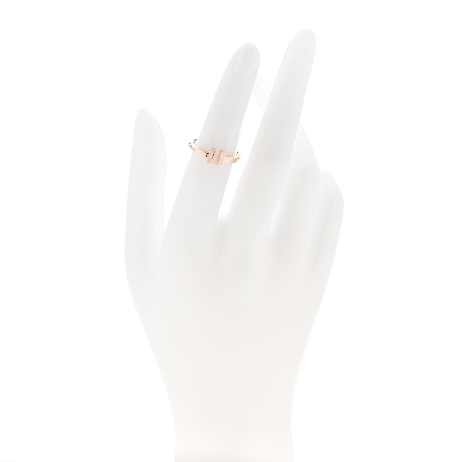 Tiffany 18K Rose Gold T Wire Ring 49 5 2 of 5