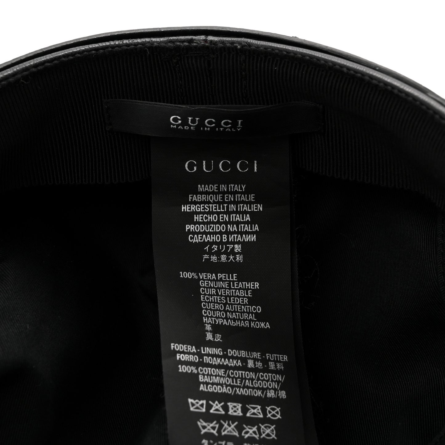 Calfskin Newsboy Hat S Black