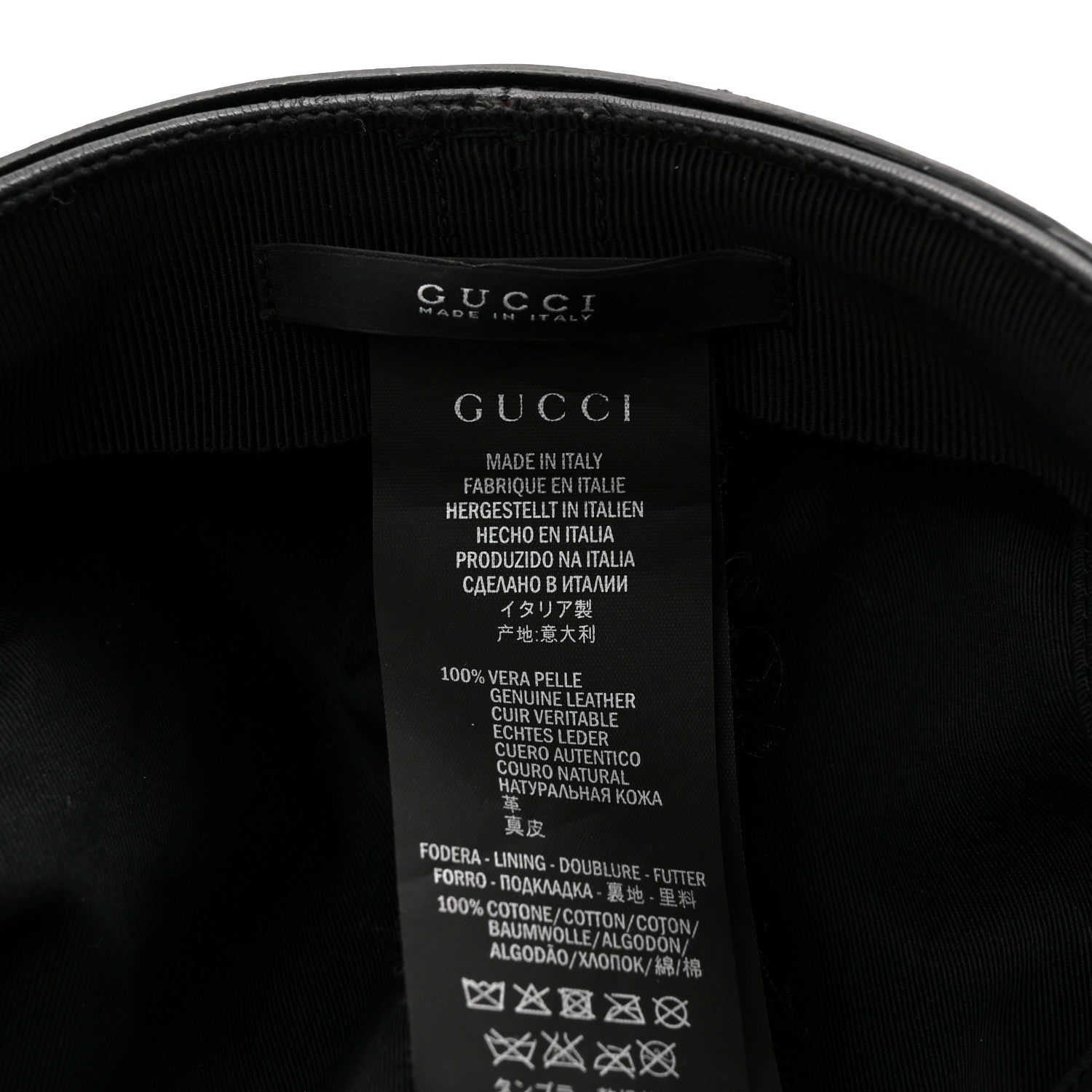 Gucci Calfskin Newsboy Hat S Black 8 of 9