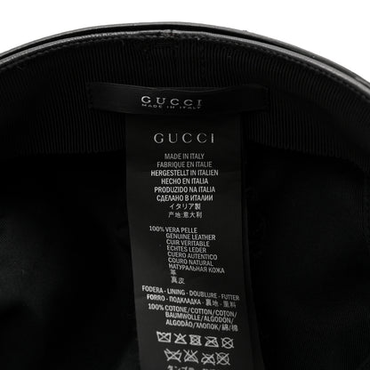 Gucci Calfskin Newsboy Hat S Black 8 of 9