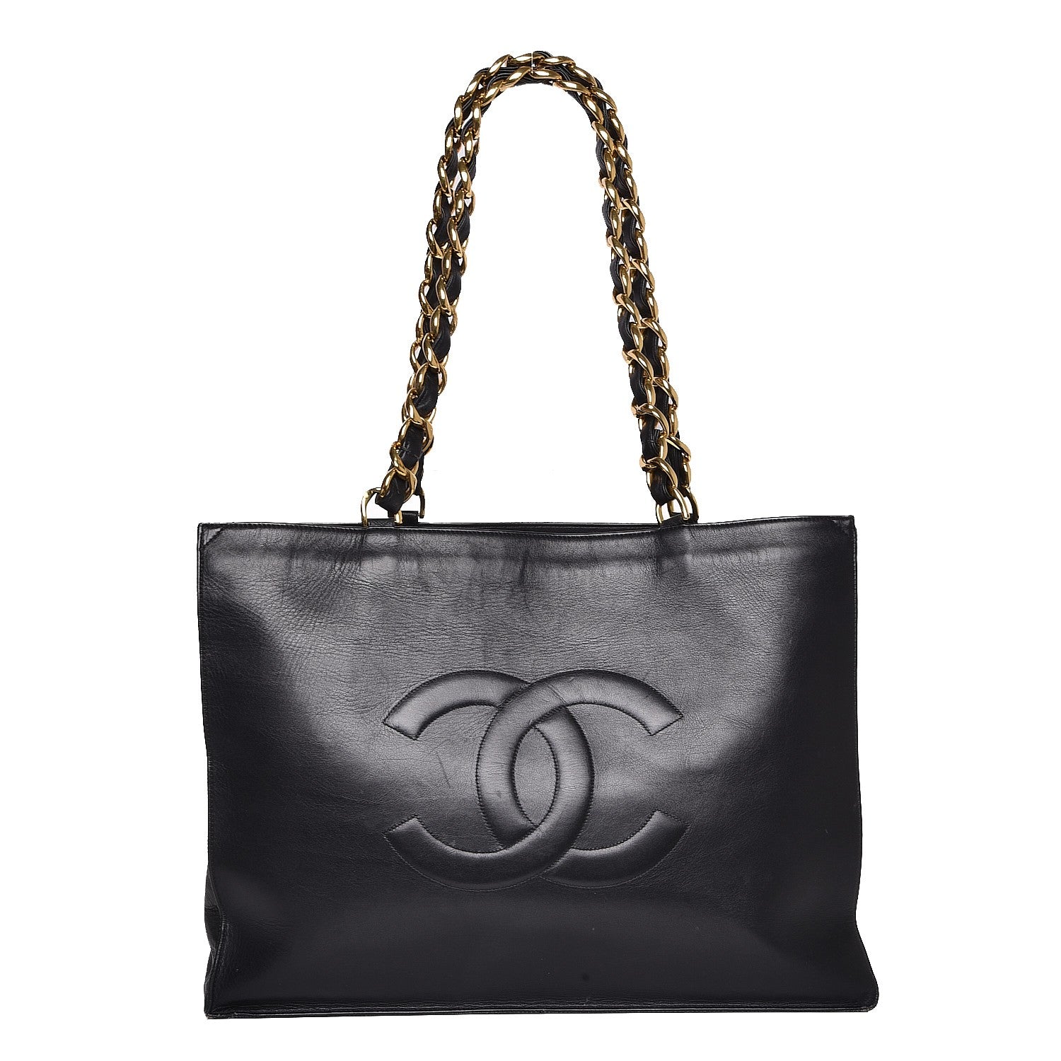Chanel Lambskin CC Tote Black 1 of 7