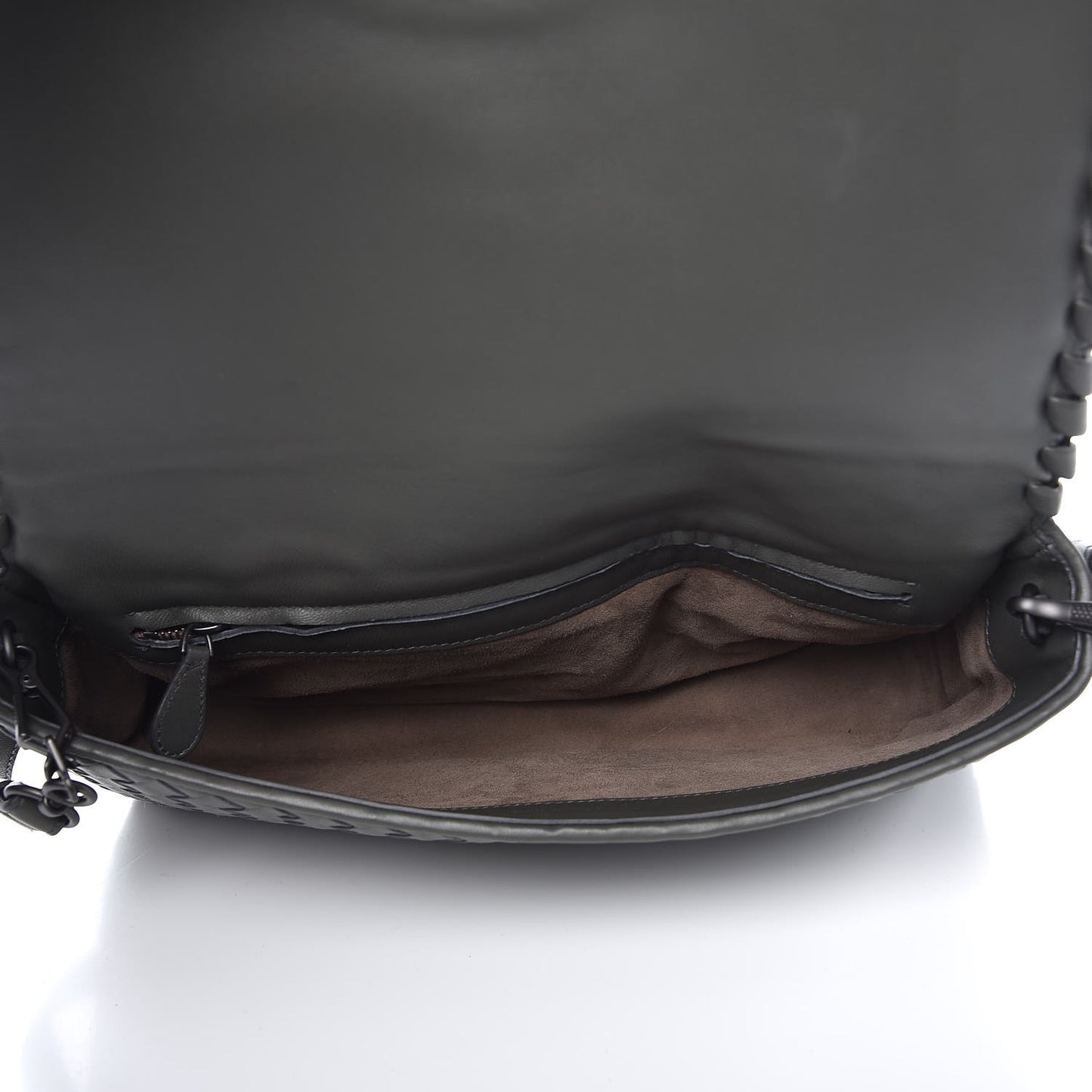 Nappa Intrecciato Dahlia Clutch Crossbody Light Grey