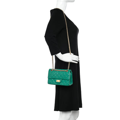 Chanel Aged Calfskin Quilted 2.55 Reissue Mini Flap Green 2 of 12