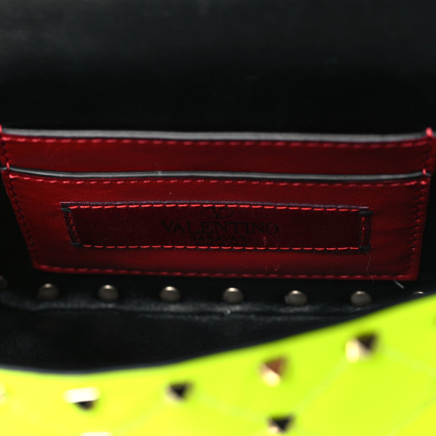 Valentino Garavani Calfskin Micro Rockstud Spike Shoulder Bag Lime 6 of 8