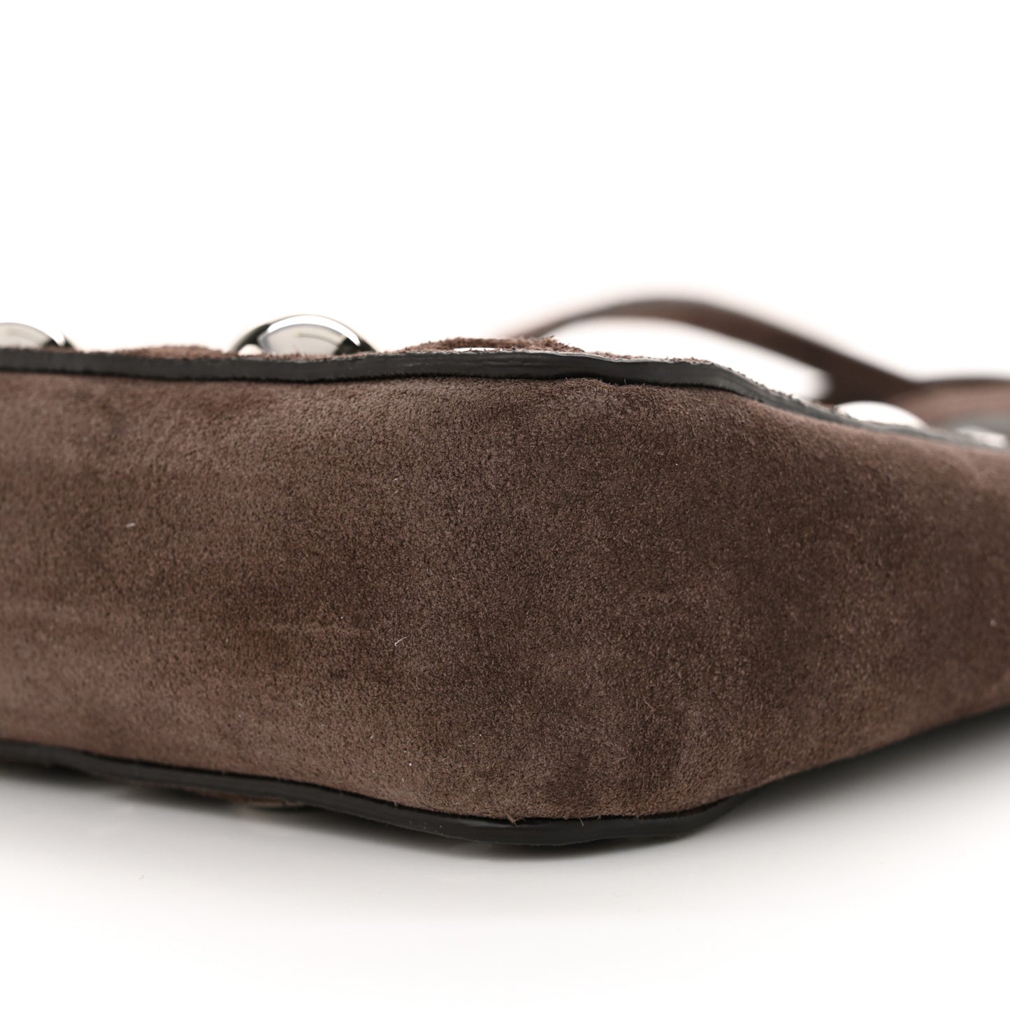 Suede Studded Mini Nellcote Shopping Tote Brown