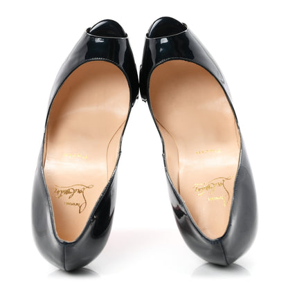 Christian Louboutin Patent Lady Z 120 Pumps 39 Dark Blue 2 of 10