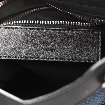 Balenciaga Mesh Agneau Arena Classic Silver Hardware Mini City Black Navy Orange 6 of 10