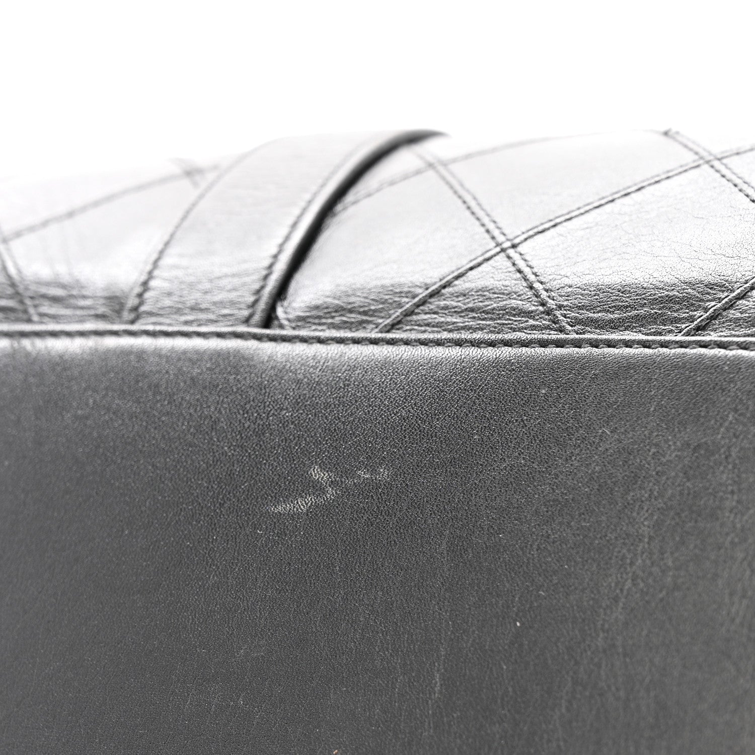 Chanel Calfskin Stitched Duffle Travel Bag Black 11 of 15